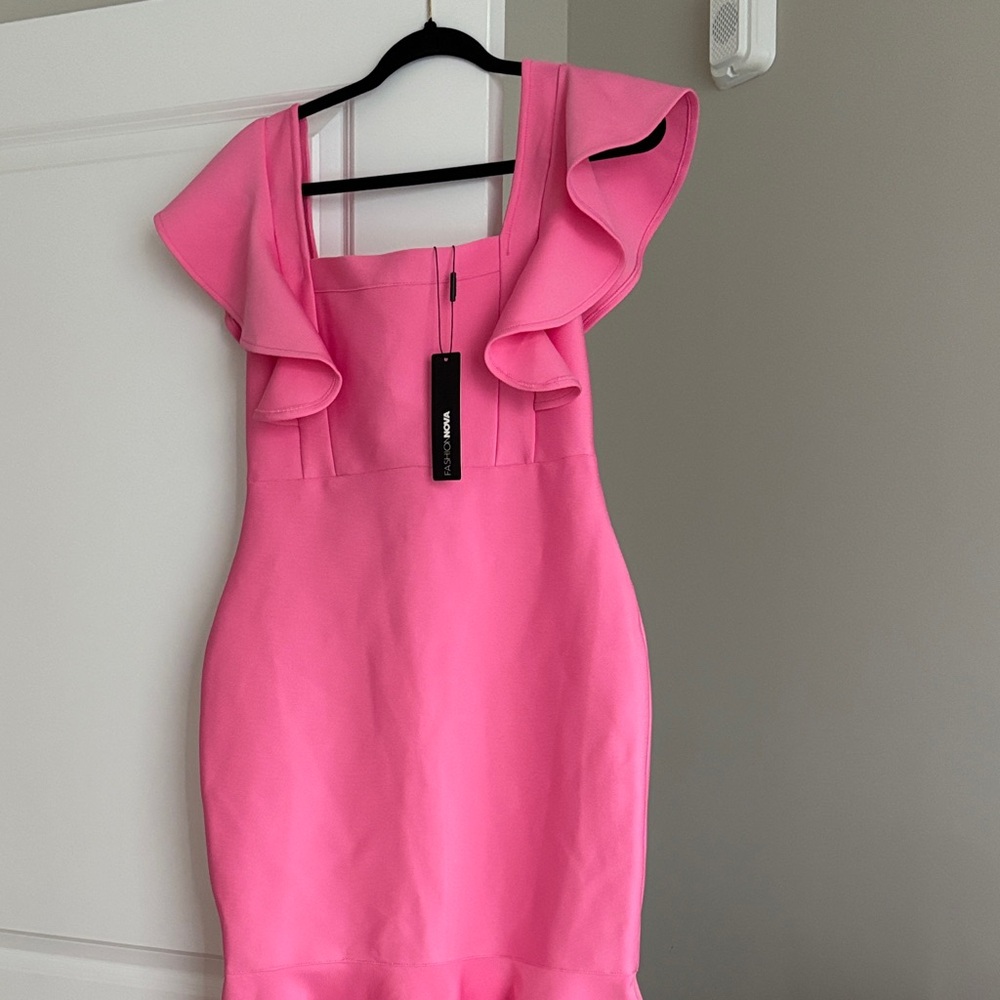 Fashion Nova Vibrant Pink Mini Dress